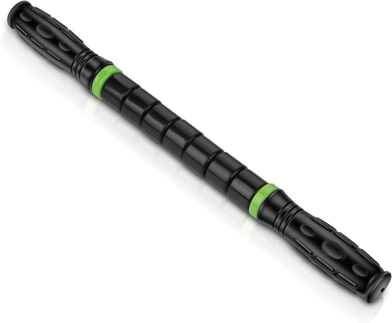 Load image into Gallery viewer, iGreely Foamroller 17 inch, iGreely massagerol met dubbele handgreep, bultontwerp massageroller, spierroller stick aanbevolen door fysiotherapeuten bevordert herstel snelle verlichting voor krampen - happygetfit.com
