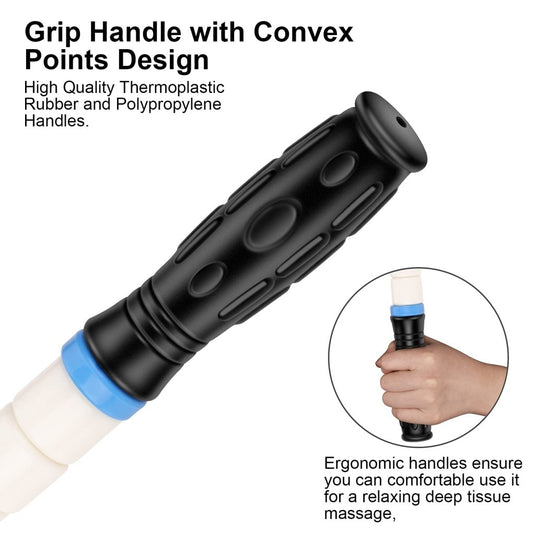 iGreely Premium Muscle Roller the Ultimate Massage Roller Stick 17 Inches Recommended By Physical Therapists Promotes Recovery Fast Relief for Cramps Soreness Tight Muscles Black - happygetfit.com
