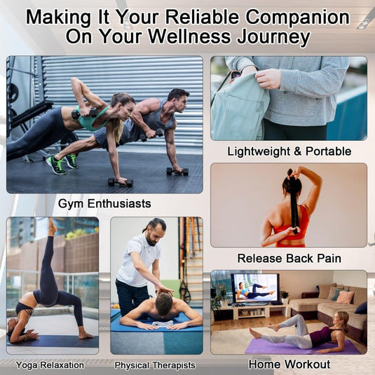 iGreely Premium Muscle Roller the Ultimate Massage Roller Stick 17 Inches Recommended By Physical Therapists Promotes Recovery Fast Relief for Cramps Soreness Tight Muscles Black - happygetfit.com