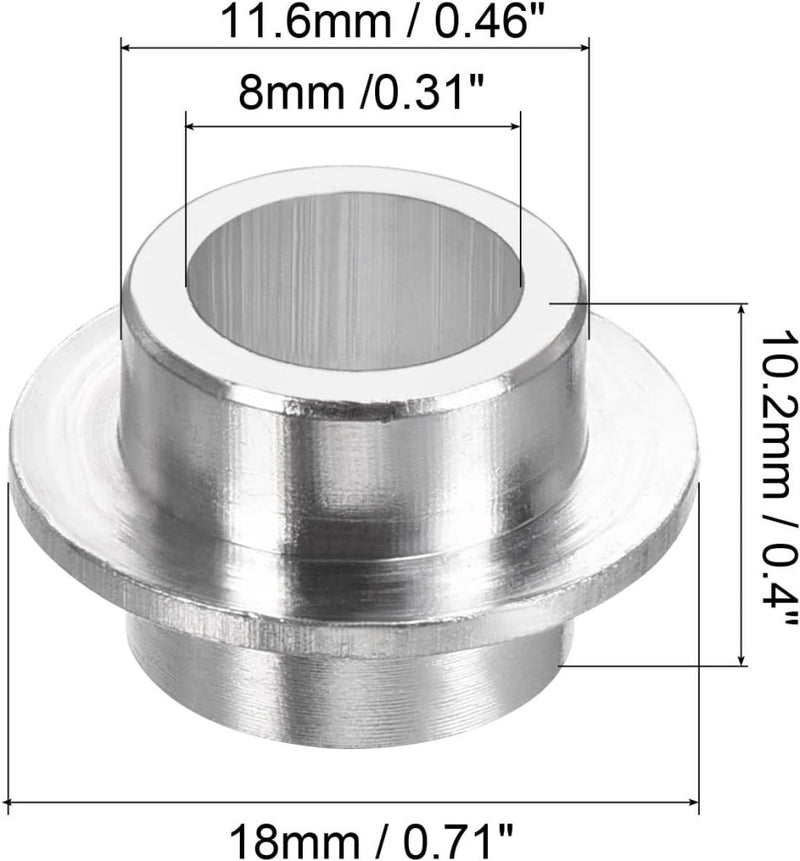 Laad afbeelding in Galerijviewer, Inline skate asbussen aluminium (8 stuks) - Lager spacers wiel center - Rolskate lager afstandshouders - happygetfit.com
