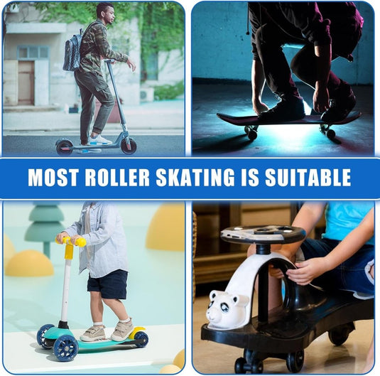 Inline skates wielen: 8 stuks LED Light up wieltjes, inline skates wiel met lagers, inline skate wielen voor alle soorten rolschaatsen (72 mm) - happygetfit.com