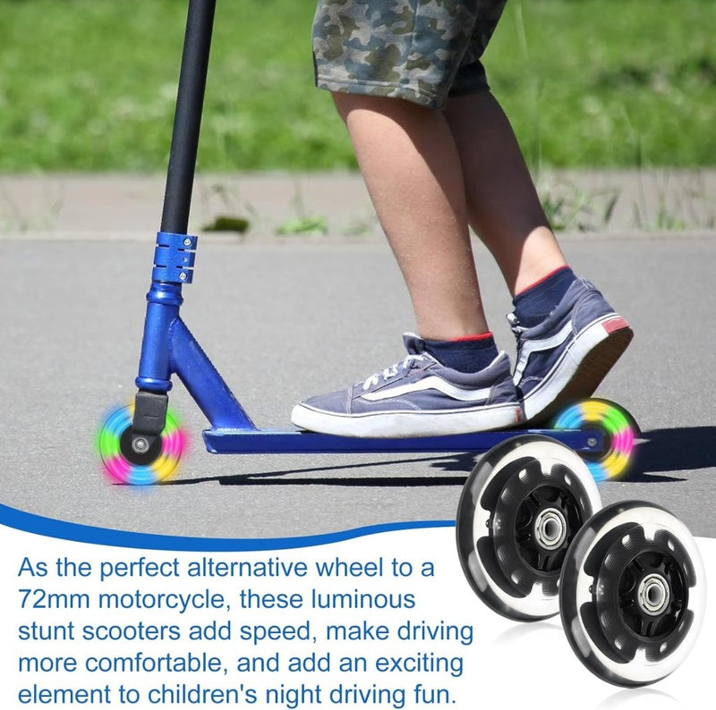 Laad afbeelding in Galerijviewer, Inline skates wielen: 8 stuks LED Light up wieltjes, inline skates wiel met lagers, inline skate wielen voor alle soorten rolschaatsen (72 mm) - happygetfit.com
