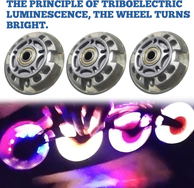 Load image into Gallery viewer, Inlineskate-wielen, 8 stuks, 72 mm, zilvertransparant, inline skate onderdelen, wielen met 16 kogellagers, universeel voor alle soorten rolschaatsen - happygetfit.com
