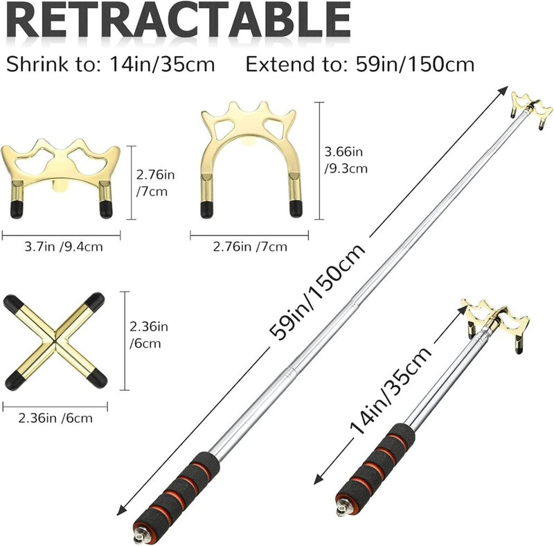 Chargez l'image dans la visionneuse de la galerie, Intrekbare biljart keubrug met 3 brugkoppen - happygetfit.com

