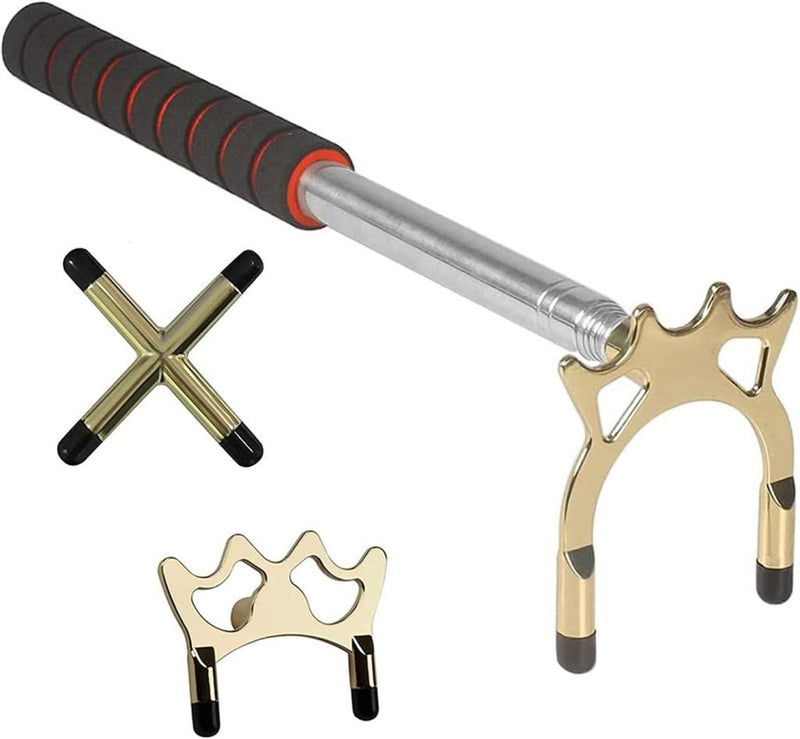 Laad afbeelding in Galerijviewer, Intrekbare biljart keubrug met 3 messing brugkoppen - happygetfit.com
