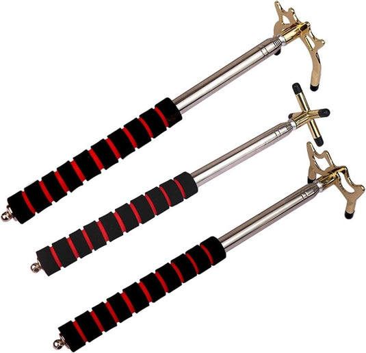 Intrekbare biljart keubrug met 3 messing brugkoppen - happygetfit.com