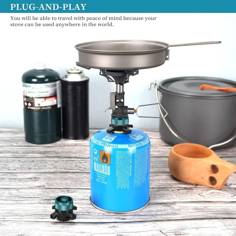 Laad afbeelding in Galerijviewer, Jeebel Camp Ventielpatroon Adapter voor Aansluiting Campingaz CV Gascartouche, Overgang van bajonetpatronen naar 7/16" Schroefdraadpatronen - happygetfit.com
