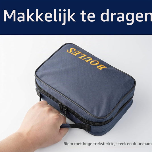 Jeu de boules draagtas voor 8 ballen van waterbestendig nylon met verstelbare schouderriem – petanque opbergtas – boules accessoires - happygetfit.com