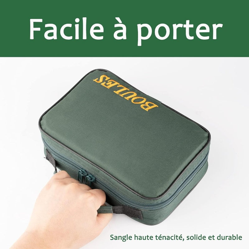 Carica l’immagine nel visualizzatore della galleria, Jeu de boules draagtas voor 8 ballen van waterbestendig nylon met verstelbare schouderriem – petanque opbergtas – boules accessoires - happygetfit.com
