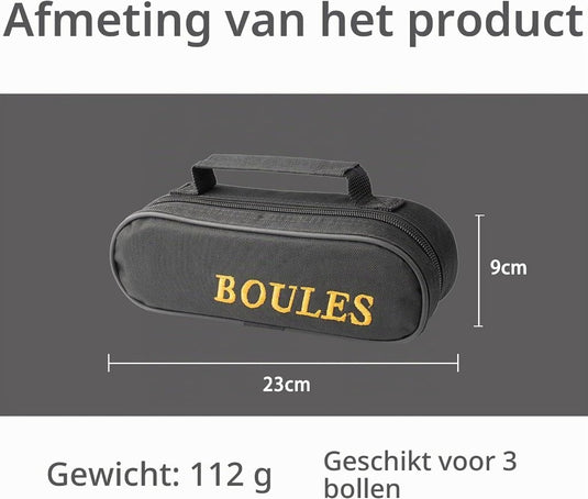 Jeu de boules draagtas voor 8 ballen van waterbestendig nylon met verstelbare schouderriem – petanque opbergtas – boules accessoires - happygetfit.com