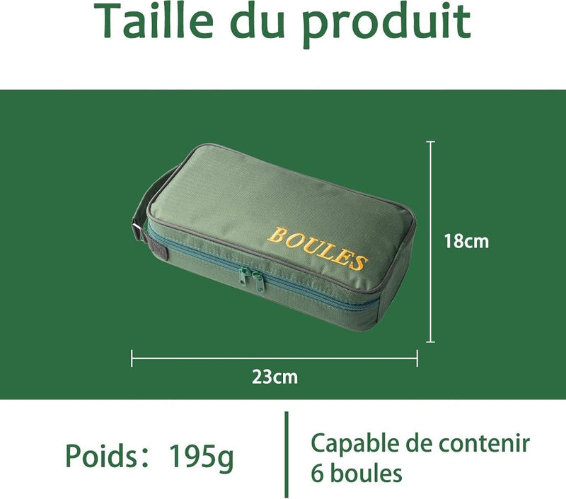 Carica l’immagine nel visualizzatore della galleria, Jeu de boules draagtas voor 8 ballen van waterbestendig nylon met verstelbare schouderriem – petanque opbergtas – boules accessoires - happygetfit.com
