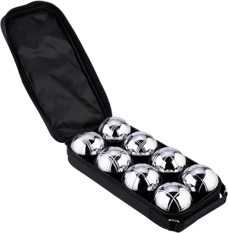 Load image in Gallery Viewer, Jeu de boules set met 8 metalen ballen van 74 mm inclusief draagtas en meetlint – petanque – buitenspellen - happygetfit.com
