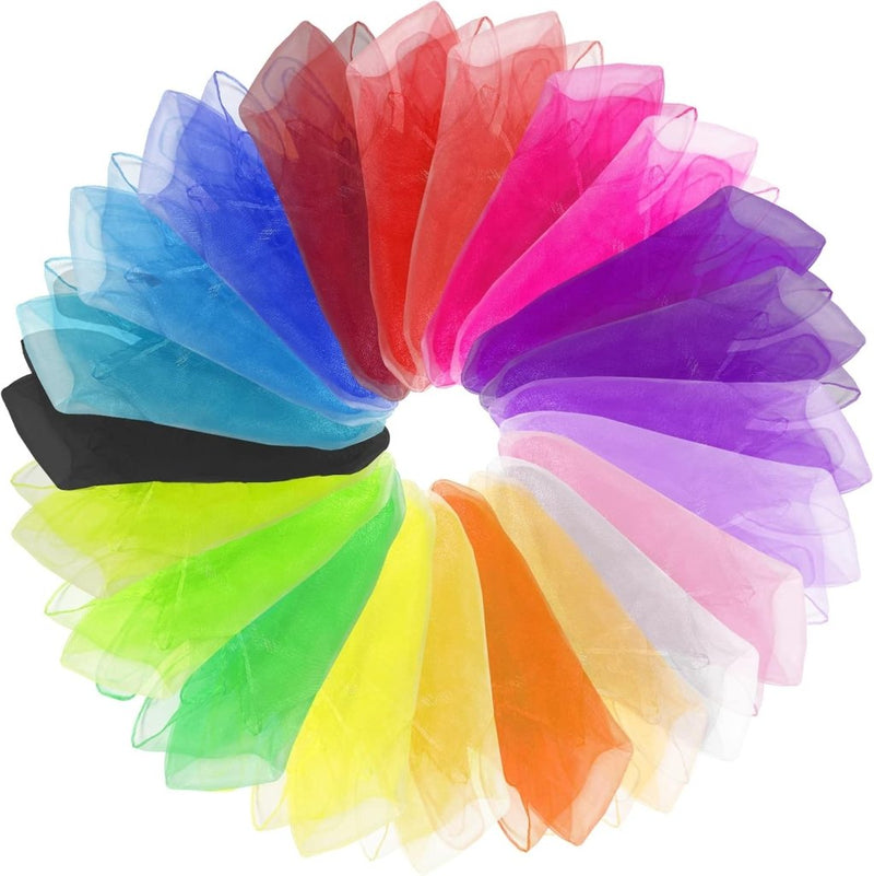Load image into Gallery viewer, jongleerdoeken 60 x 60 cm – oranje dansdoeken voor kinderen, spel en beweging - happygetfit.com
