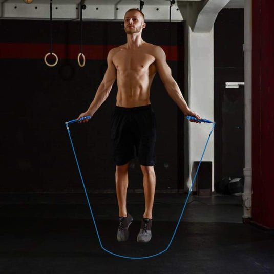 Jump Rope, Wastou Speed Jumping Rope for Training Fitness Exercise, Adjustable Adults Workout Skipping Rope for Men, Women, Kids, Girls - happygetfit.com