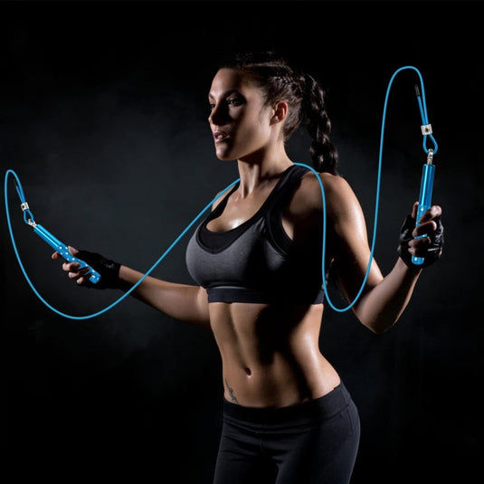Jump Rope, Wastou Speed Jumping Rope for Training Fitness Exercise, Adjustable Adults Workout Skipping Rope for Men, Women, Kids, Girls - happygetfit.com