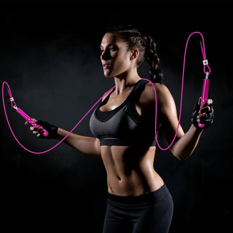 Laad afbeelding in Galerijviewer, Jump Rope, Wastou Speed Jumping Rope for Training Fitness Exercise, Adjustable Adults Workout Skipping Rope for Men, Women, Kids, Girls - happygetfit.com
