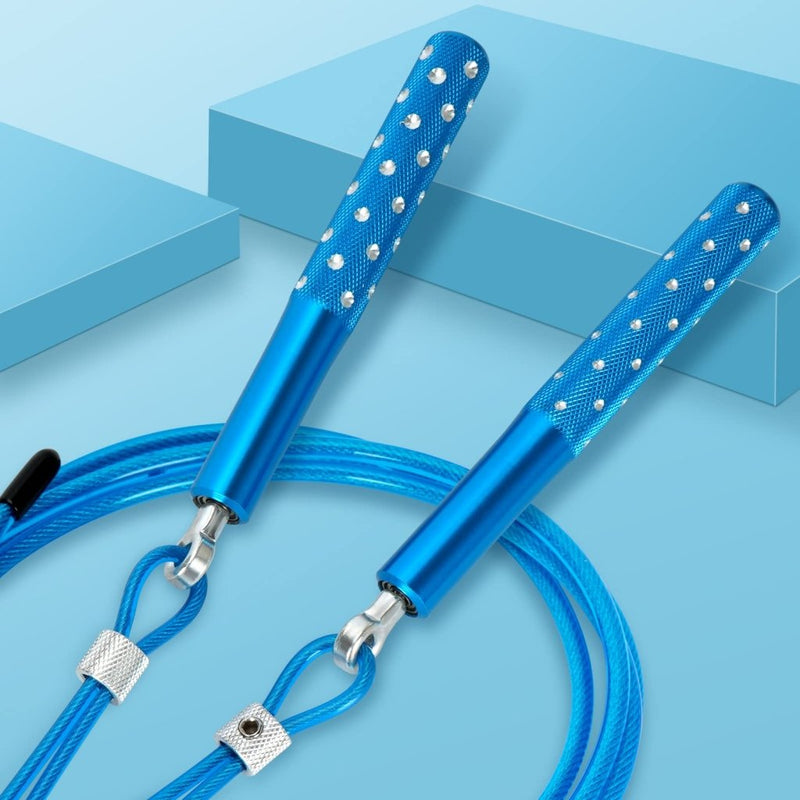Laad afbeelding in Galerijviewer, Jump Rope, Wastou Speed Jumping Rope for Training Fitness Exercise, Adjustable Adults Workout Skipping Rope for Men, Women, Kids, Girls - happygetfit.com
