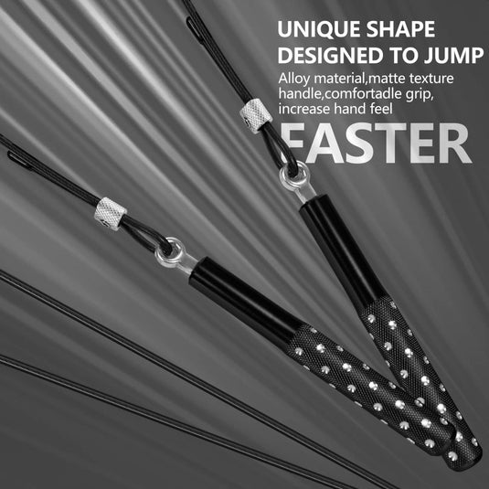Jump Rope, Wastou Speed Jumping Rope for Training Fitness Exercise, Adjustable Adults Workout Skipping Rope for Men, Women, Kids, Girls - happygetfit.com