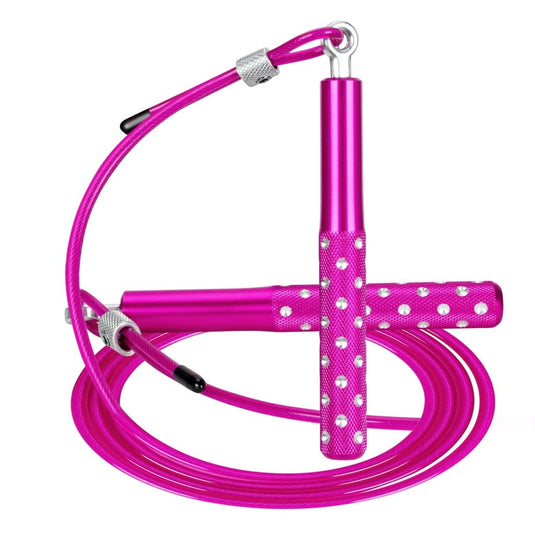 Jump Rope, Wastou Speed Jumping Rope for Training Fitness Exercise, Adjustable Adults Workout Skipping Rope for Men, Women, Kids, Girls - happygetfit.com