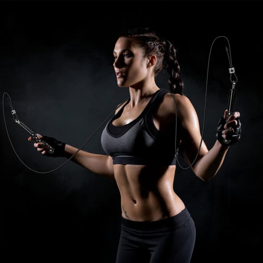 Jump Rope, Wastou Speed Jumping Rope for Training Fitness Exercise, Adjustable Adults Workout Skipping Rope for Men, Women, Kids, Girls - happygetfit.com