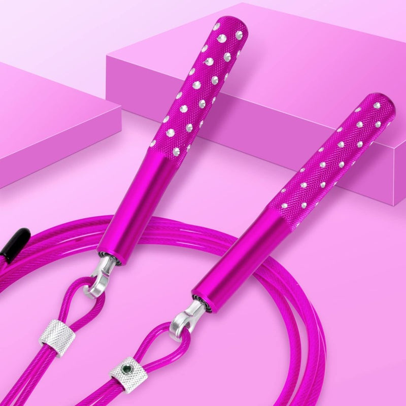 Laad afbeelding in Galerijviewer, Jump Rope, Wastou Speed Jumping Rope for Training Fitness Exercise, Adjustable Adults Workout Skipping Rope for Men, Women, Kids, Girls - happygetfit.com
