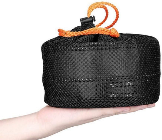JZK Camp Cookware 2-3 People Set, Pan Pot Teapot Lightweight Outdoor Portable Camping Cooker Set for Trekking Hiking BBQ Picnic Campfire - happygetfit.com