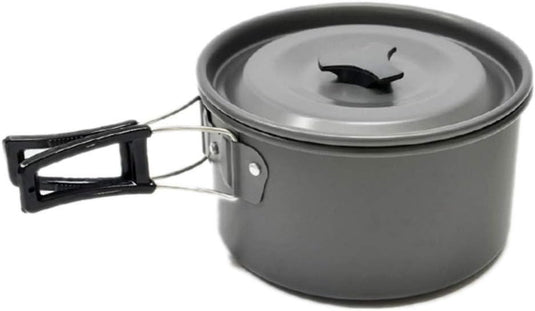 JZK camping kookgereiset, 2 - 3 personen, opvouwbare camping pannenset, steelpan, pan, theepot voor buiten, picknicken, kamperen en wandelvakanties - happygetfit.com