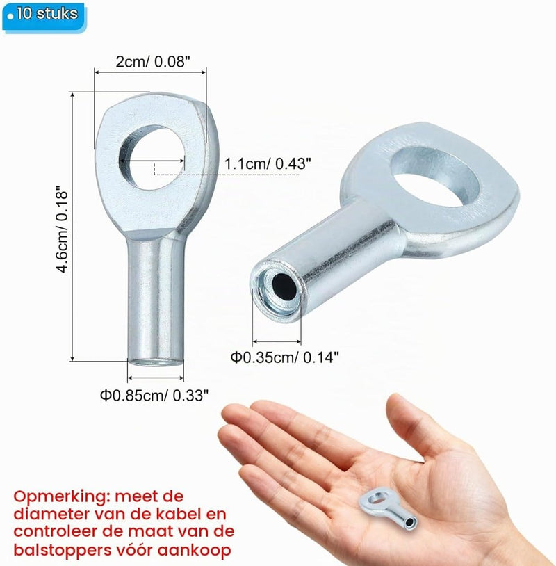 Laad afbeelding in Galerijviewer, Kabelstoppers 10 stuks voor fitness kabelmachines – kabel stop onderdelen – fitnessapparatuur accessoires - happygetfit.com
