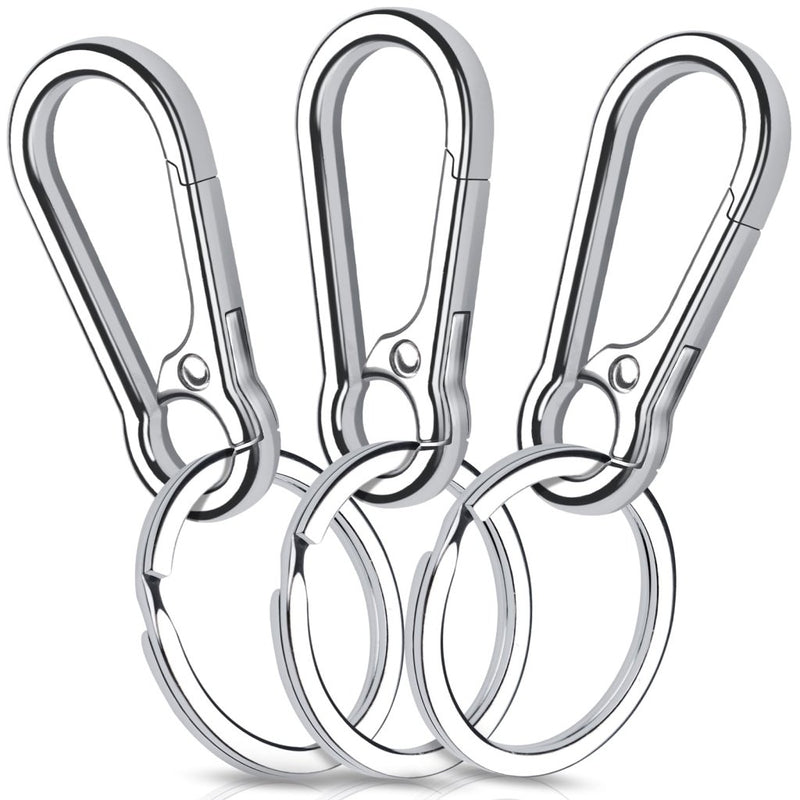 Załaduj obraz do przeglądarki galerii, Karabiner Sleutelhangers 3 Stuks met Sleutelring 4,7 cm – Sleutelhanger – Karabijnhaak - happygetfit.com
