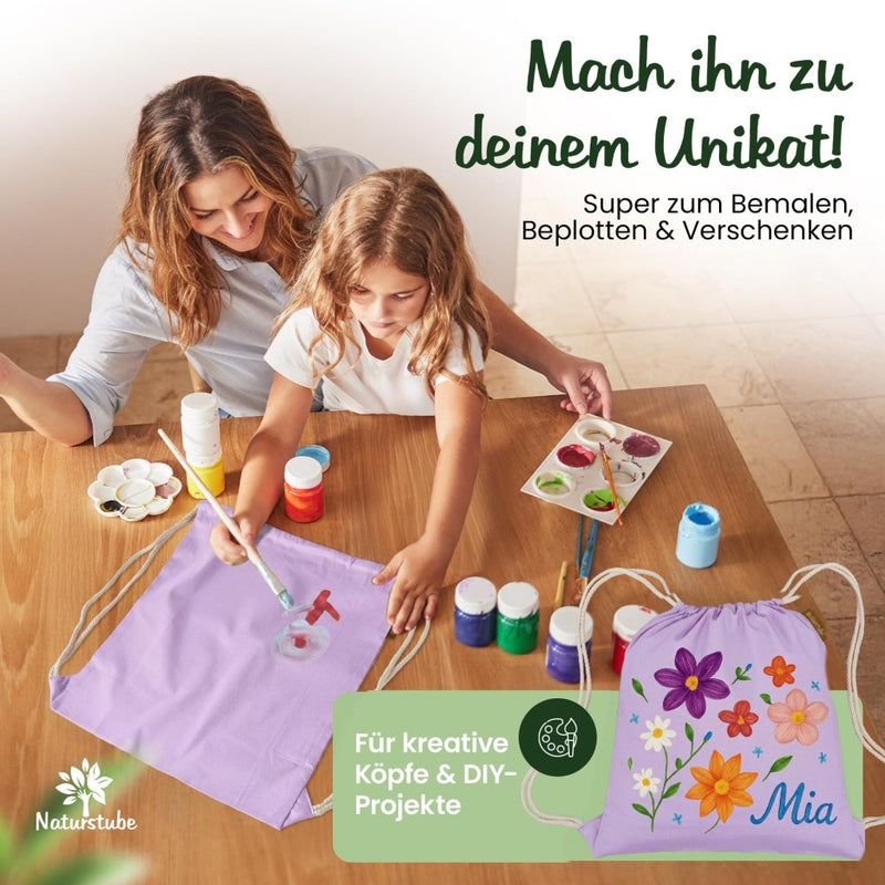 Chargez l'image dans la visionneuse de la galerie, Katoenen gymtas naturel met trekkoord 140 g/m² – sporttas – rugzak - happygetfit.com
