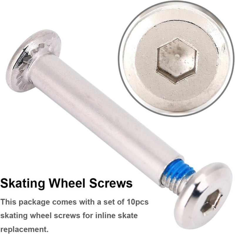 Load image into Gallery viewer, Keenso Inline Skate Schroeven, 10 stks 31mm 36mm Duurzaam Ijzer Inline Skating Schroeven Inline Skate Wiel Schroeven Fittings Skates Wiel assen Hardware - happygetfit.com
