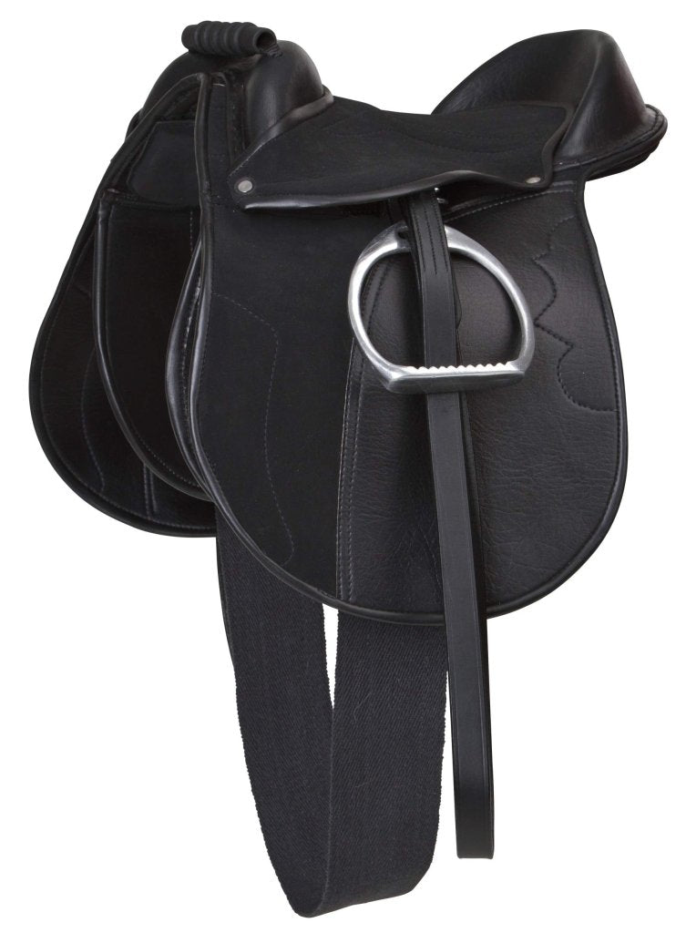 Laad afbeelding in Galerijviewer, Kerbl Economy Pony 325415 Saddle Set, Black - happygetfit.com
