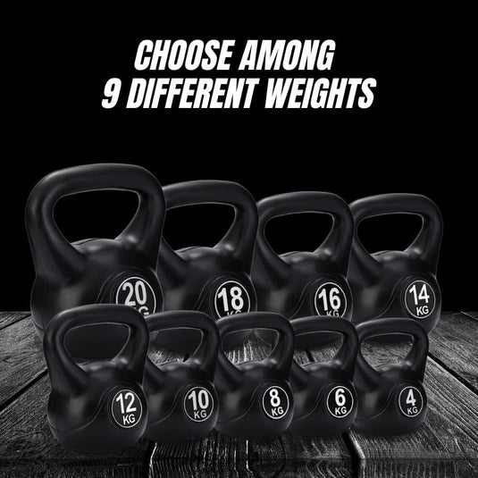Kettlebell 12 kg met ergonomische handgreep - happygetfit.com