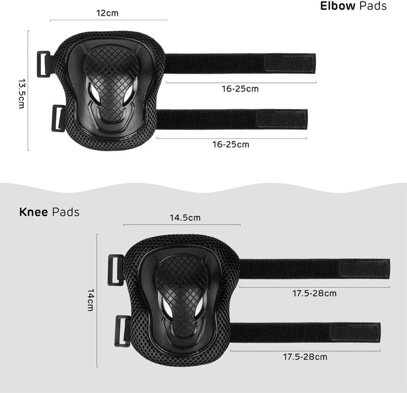 Laad afbeelding in Galerijviewer, Kids Helm en Pads Set Leeftijd 5-15 Jaar Kids Skateboard Helm Kniebeschermers Elleboog Pads Pols Pads voor Roller Scooter Fietsen Schaatsen - happygetfit.com

