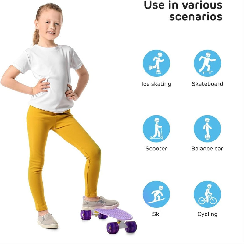 Laad afbeelding in Galerijviewer, Kids Helm en Pads Set Leeftijd 5-15 Jaar Kids Skateboard Helm Kniebeschermers Elleboog Pads Pols Pads voor Roller Scooter Fietsen Schaatsen - happygetfit.com

