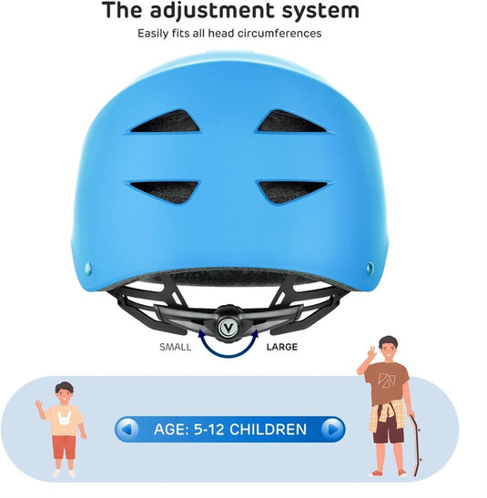 Kids Helm en Pads Set Leeftijd 5-15 Jaar Kids Skateboard Helm Kniebeschermers Elleboog Pads Pols Pads voor Roller Scooter Fietsen Schaatsen - happygetfit.com