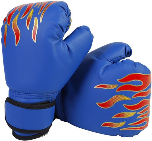 Kinder bokshandschoenen 6 oz blauw - happygetfit.com