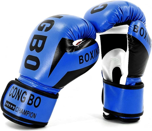 Kinder bokshandschoenen 6 oz van PU leer met ademende voering voor 3 tot 12 jaar – kickbokshandschoenen – vechtsportuitrusting - happygetfit.com