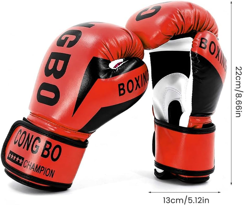 Chargez l'image dans la visionneuse de la galerie, Kinder bokshandschoenen 6 oz van PU leer met ademende voering voor 3 tot 12 jaar – kickbokshandschoenen – vechtsportuitrusting - happygetfit.com
