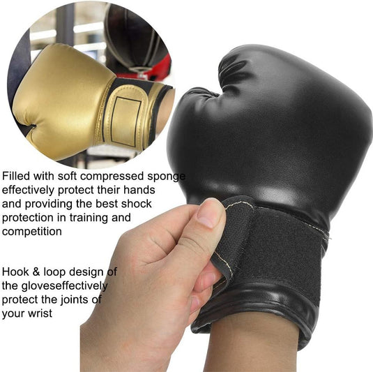 Kinder bokshandschoenen goud voor training - happygetfit.com