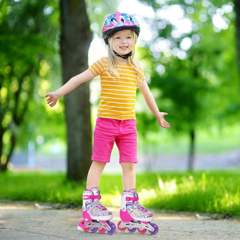 Laad afbeelding in Galerijviewer, Kinder inline skates voor meisjes jongens - Blades Roller voor kinderen leeftijd 4 5 6 7- Verstelbaar All Light Up Wheel Indoor Outdoor Sport Verjaardagscadeau voor zoon en kleinzoon - happygetfit.com
