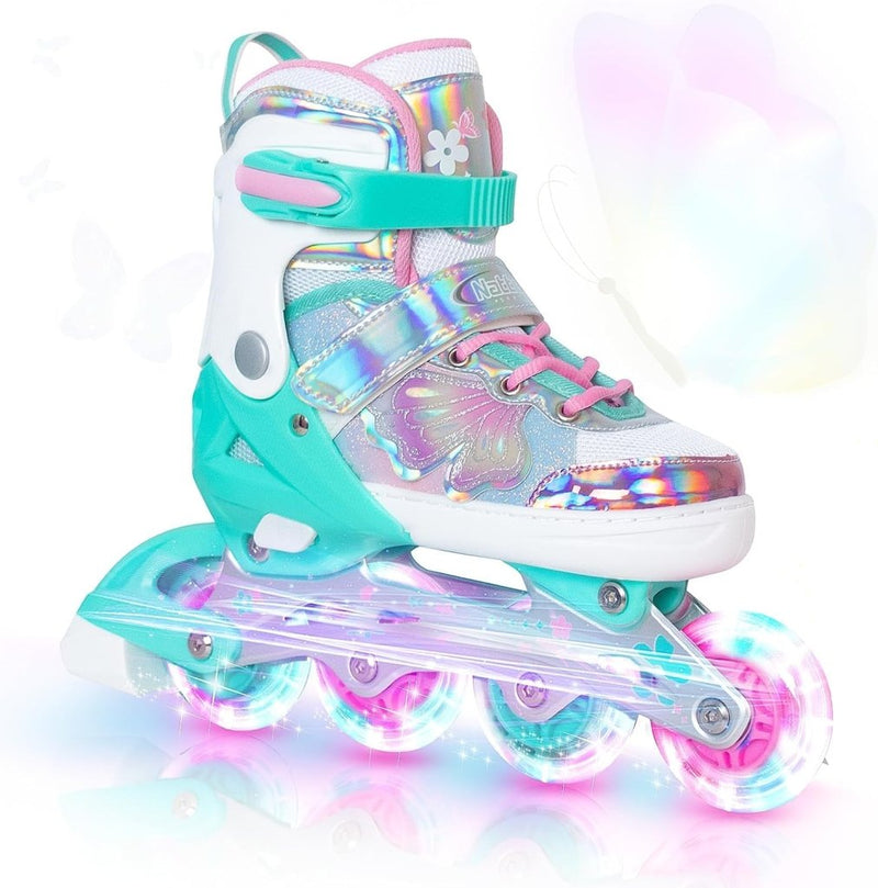 Laad afbeelding in Galerijviewer, Kinder inline skates voor meisjes jongens - Blades Roller voor kinderen leeftijd 4 5 6 7- Verstelbaar All Light Up Wheel Indoor Outdoor Sport Verjaardagscadeau voor zoon en kleinzoon - happygetfit.com
