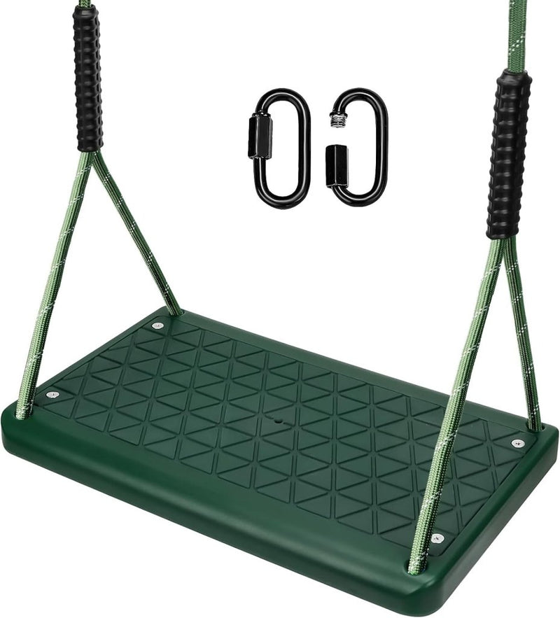 Load image into Gallery viewer, Kinderschommel met verstelbare touwen 130-200 cm tot 150 kg groen – schommelzitje – binnen en buiten - happygetfit.com
