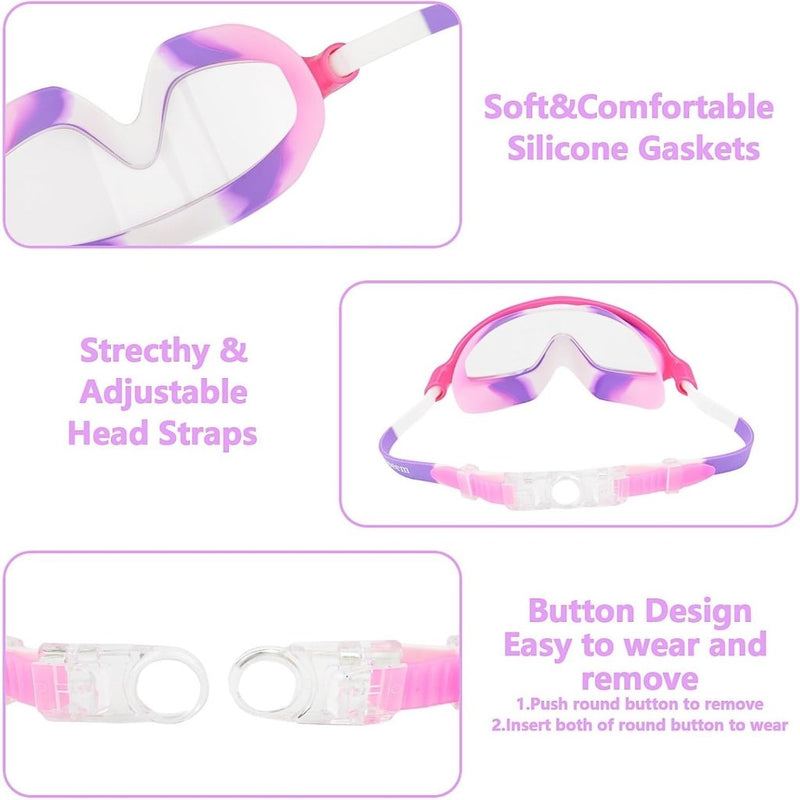 Charger l’image dans la visionneuse de galerie, Kinderzwembrillen 2 stuks met anticondens en UV-bescherming voor 3 tot 15 jaar – zwemmasker – zwemaccessoires - happygetfit.com
