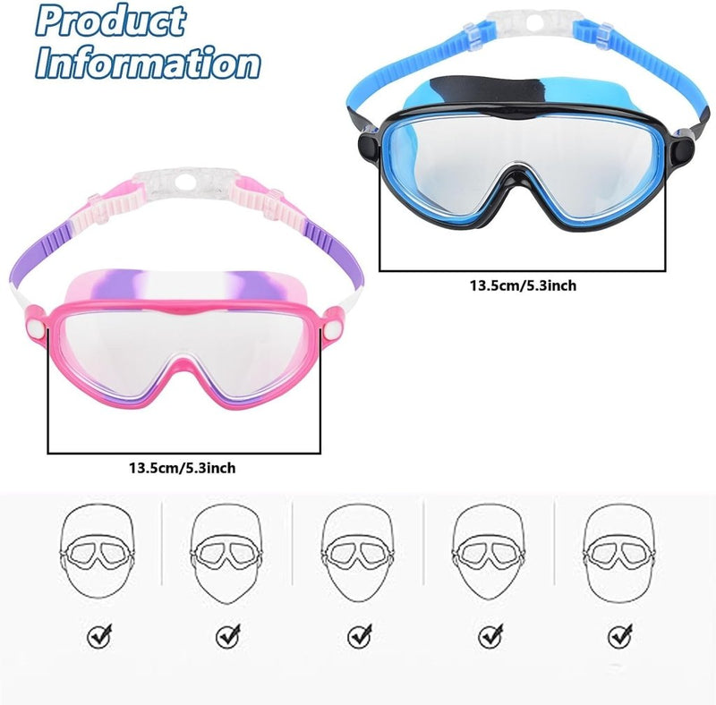 Charger l’image dans la visionneuse de galerie, Kinderzwembrillen 2 stuks met anticondens en UV-bescherming voor 3 tot 15 jaar – zwemmasker – zwemaccessoires - happygetfit.com
