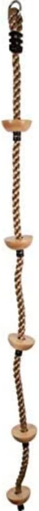 Klimtouw Kinderen met Houten Treden – 190 cm – Boomhut Klimspeelgoed & Schommel Accessoire – Tot 100 kg – Vanaf 3 Jaar - happygetfit.com