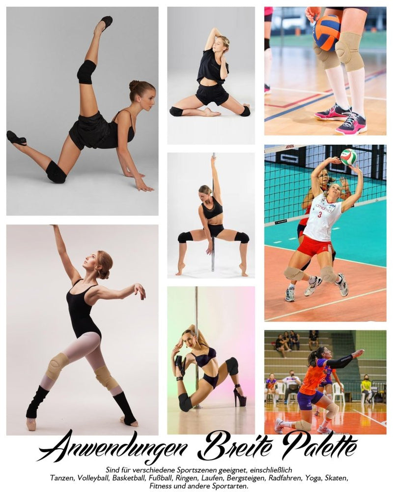 Load image into Gallery viewer, Knee Pads Volleyball Girls Kids Youth Women Men 7.8" Thick Padded Dance Knee Pad Soft Stretchy Knee Brace Breathable Knee Protector for Basketball Football Wrestling Pole Dance Yoga Knee Sleeve 1 Pair - happygetfit.com
