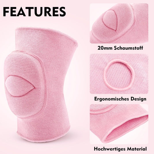 Knee Pads Volleyball Girls Kids Youth Women Men 7.8" Thick Padded Dance Knee Pad Soft Stretchy Knee Brace Breathable Knee Protector for Basketball Football Wrestling Pole Dance Yoga Knee Sleeve 1 Pair - happygetfit.com