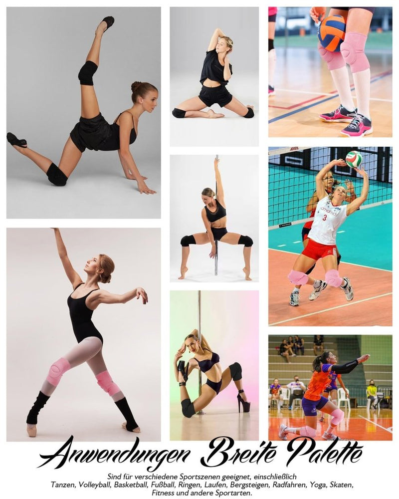 Load image into Gallery viewer, Knee Pads Volleyball Girls Kids Youth Women Men 7.8" Thick Padded Dance Knee Pad Soft Stretchy Knee Brace Breathable Knee Protector for Basketball Football Wrestling Pole Dance Yoga Knee Sleeve 1 Pair - happygetfit.com
