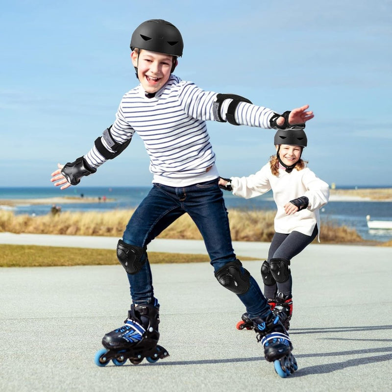 Load image into Gallery viewer, Kniebeschermers Kinderen Beschermers Inline Skates Kinderen 6-delige Set Kinderen Beschermers Elleboogbeschermers voor Inline Skates Scooter Fiets Rolschaatsen - happygetfit.com
